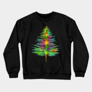 Funny Dragonfly Christmas Tree Crewneck Sweatshirt